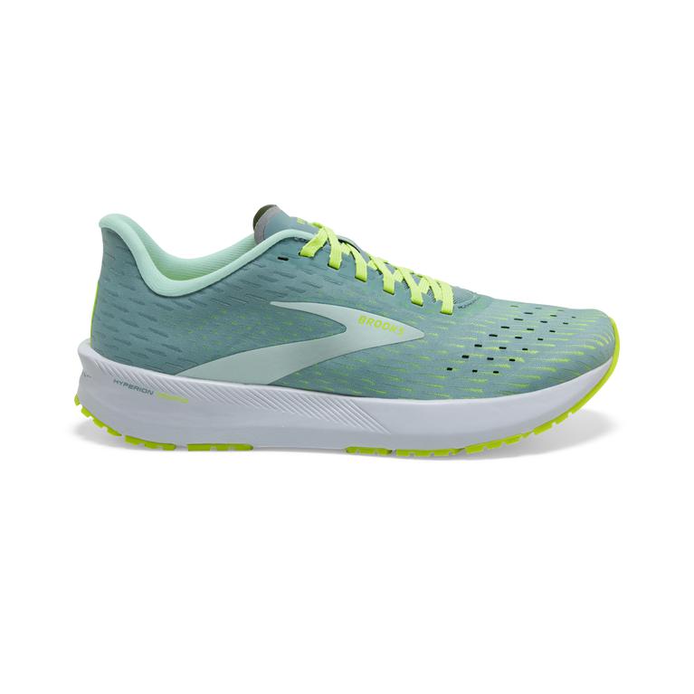 Brooks Hyperion Tempo Road Running Shoes - Women's - Blue/Aqua/Nightlife/Green Yellow (81405-NLFA)